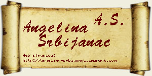 Angelina Srbijanac vizit kartica